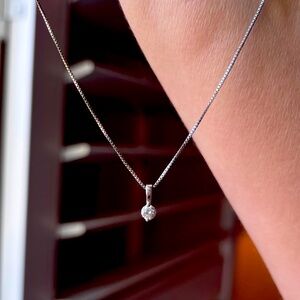 Hurdles Boutique Solitaire Diamond in 14k white gold